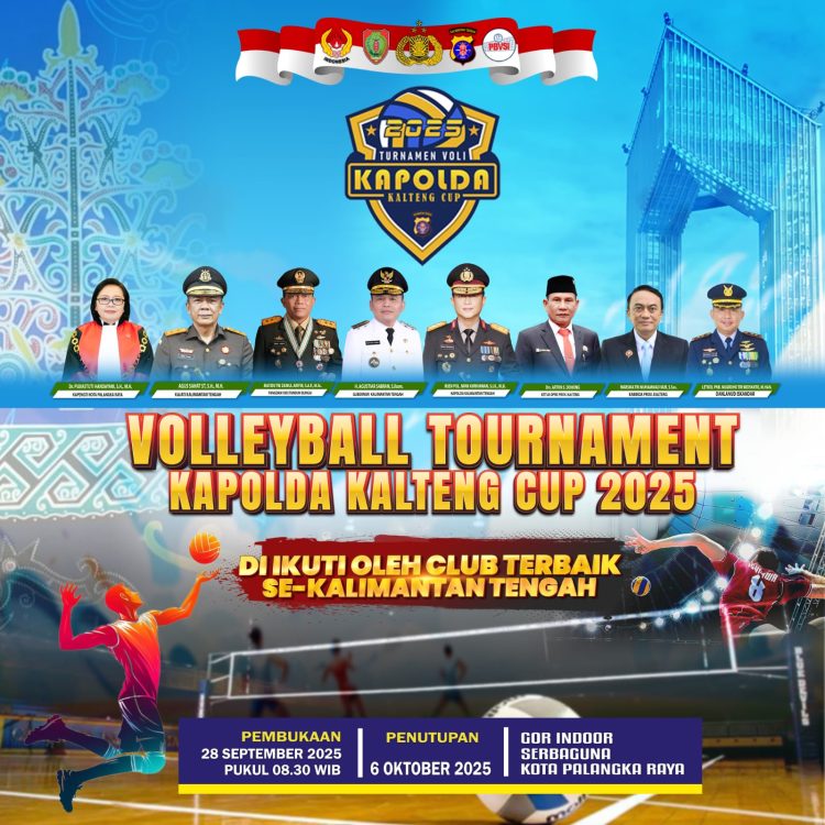 Saksikan Turnamen Voli Kapolda Kalteng Cup 2025 di GOR Serbaguna Palangka Raya