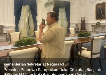 Presiden Prabowo Subianto Tindak Cepat Banjir di Bali dan NTT