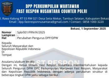 Ketua Umum FRN Counter Polri Agus Flores Umumkan Perubahan Pengurus di Enam DPW