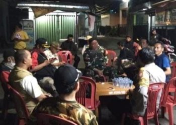 Kodim 0505 JT dan Komduk Gelar Patroli Siskamling Keliling 