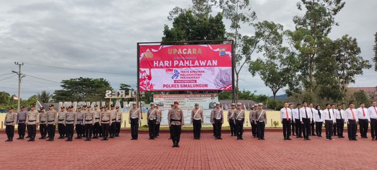 Polres Simalungun Gelar Upacara Hari Pahlawan, Kapolres Tekankan Semangat Pengabdian untuk Bangsa