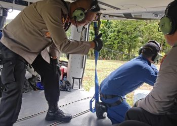 Polda Sumut Kirim Bantuan Melalui Helikopter ke Daerah Terisolir