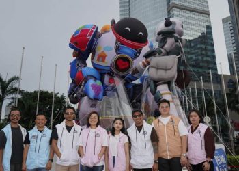 Balon Raksasa Bertema Pelangi di Mars Resmi Keliling Langit Indonesia